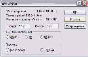 Изменение атрибутов рисунка